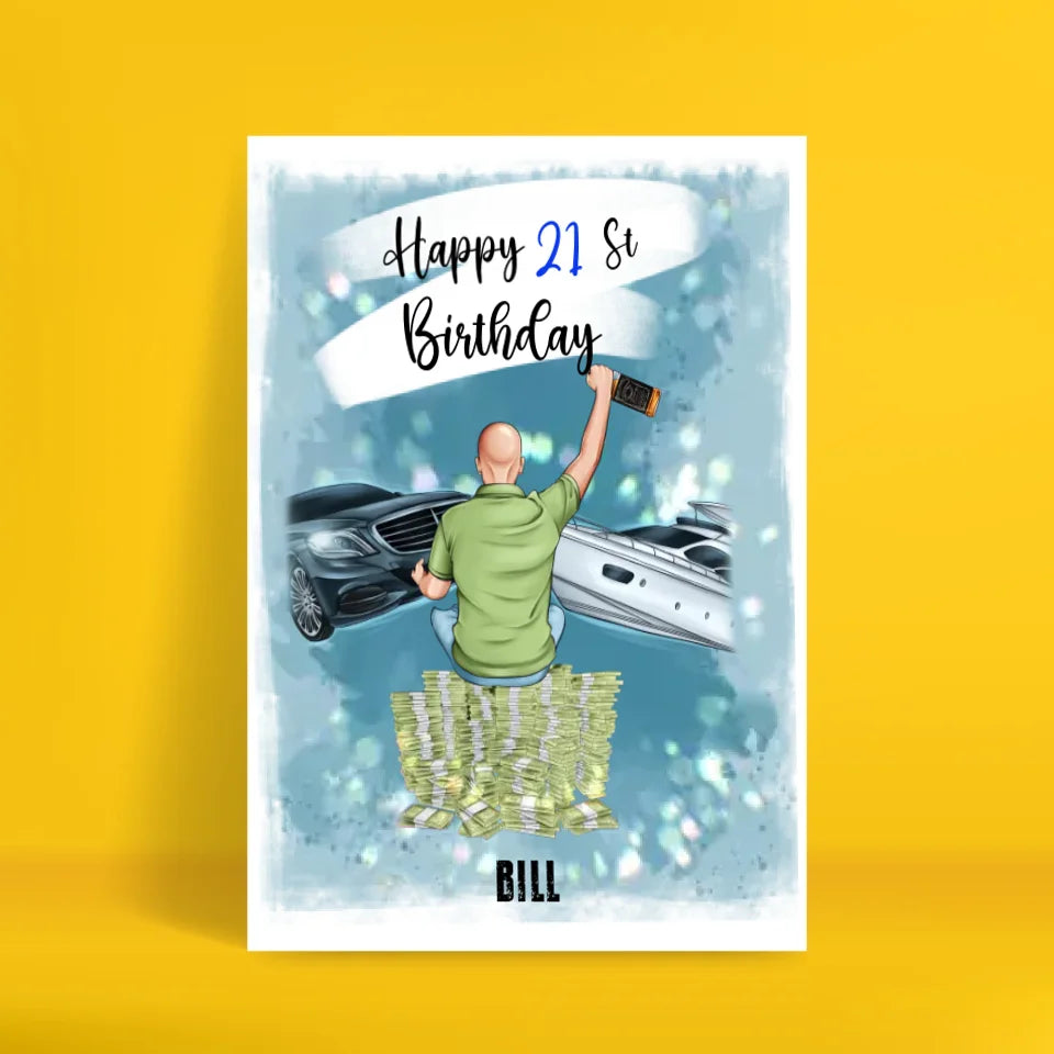 Happy Birthday Custom Printed,Personalised Poster,