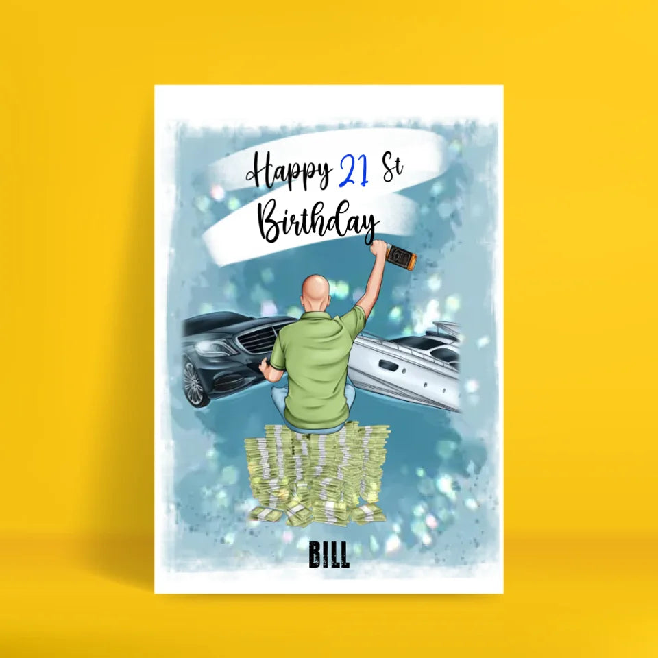 Happy Birthday Custom Printed,Personalised Poster,