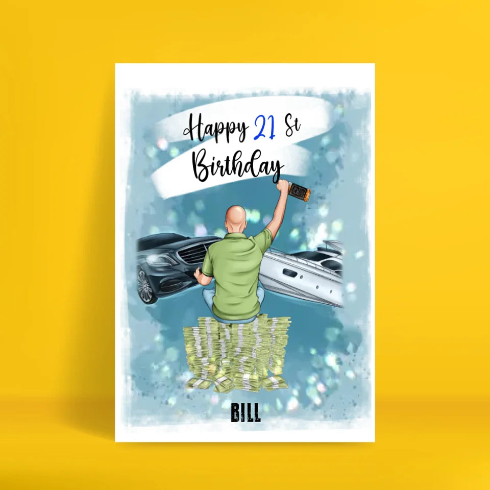 Happy Birthday Custom Printed,Personalised Poster,