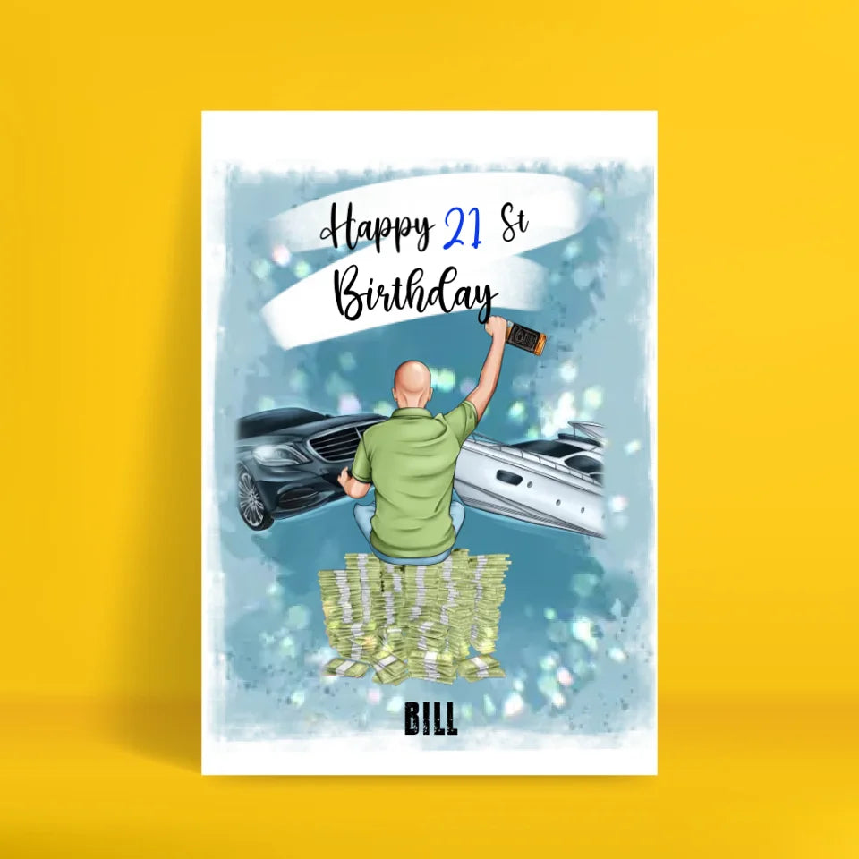 Happy Birthday Custom Printed,Personalised Poster,