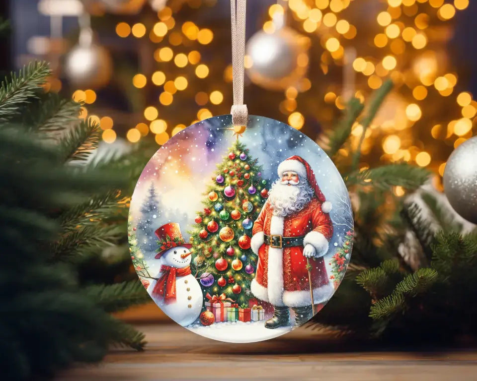 Santa Claus- Christmas Ceramic Ornament