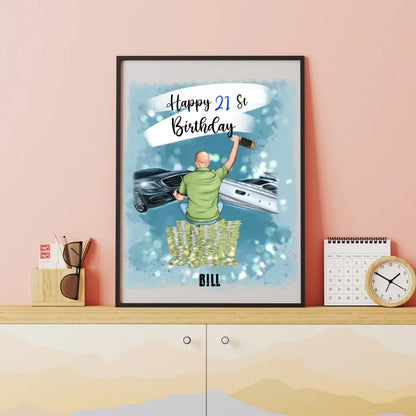 Happy Birthday Custom Printed,Personalised Poster,