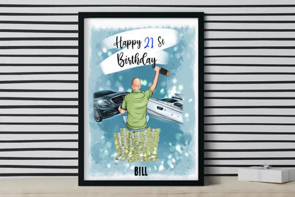 Happy Birthday Custom Printed,Personalised Poster,