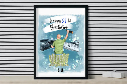 Happy Birthday Custom Printed,Personalised Poster,